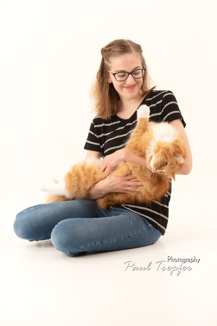 Jordan and Fuzz Buster! High School Senior Portraits by Paul Toepfer Photography!