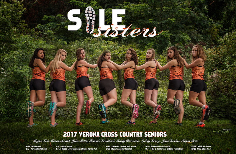 Verona Area High School sports poster for Verona Cross Country Team by professional  photographer, Paul Toepfer, with Paul Toepfer Photography. Paul Toepfer is a premiere high school senior portrait photographer for Verona High School, Mt. Horeb High School, Middleton High School, Monona Grove High School, East High School, West High School, Memorial High School, Edgewood High School, LaFollette High School, Sun Prairie High School and Waunakee High School.
